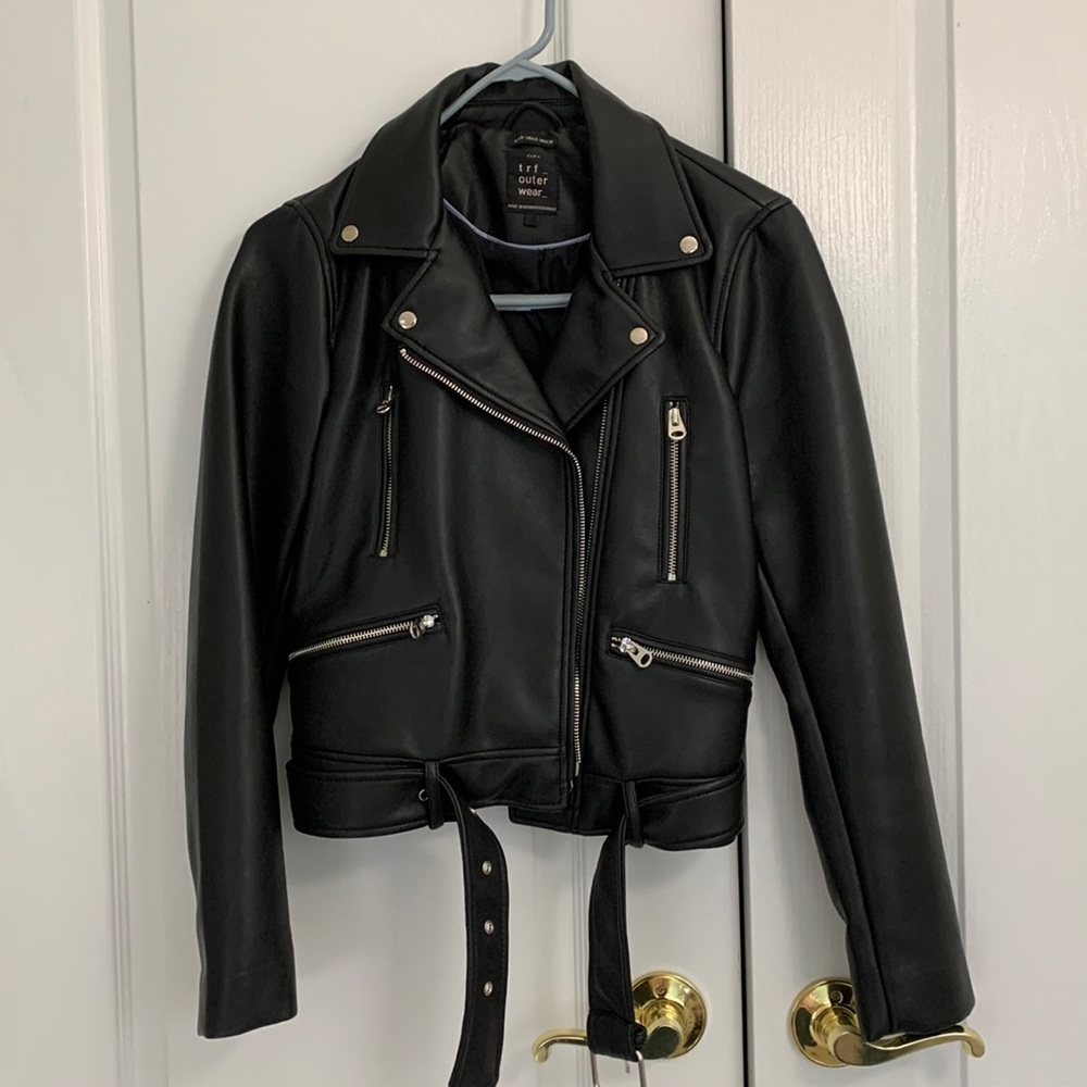 Zara TRF Outerwear Faux Leather Jacket